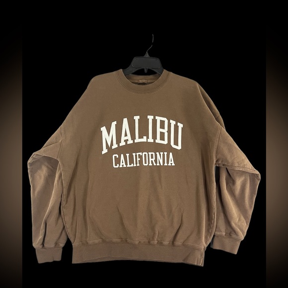 Brandy Melville Tops - Brandi Melville Malibu California Brown Sweatshirt, OS